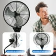 Wall Mount Fan 7000 CFM High Velocity Industrial 22 Inch Heavy Duty Fan with 3-Speed Oscillating Commercial Use for Warehouse, Garage, Factory, Black