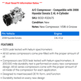 thumbnail image 2 of A/C Compressor - Compatible with 2008 Hyundai Sonata 2.4L 4-Cylinder, 2 of 2