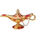 thumbnail image 1 of Lámpara de Aladino dorada, adornos pequeños, lámpara mágica de genio de la leyenda, luz de los deseos, decoración, accesorios de disfraces, manualidades para el hogar, 1 of 5