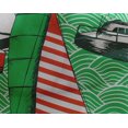 thumbnail image 5 of oneOone Georgette Viscose Green Fabric Nautical Dress Material Fabric Print Fabric By The Yard 42 Inch Wide, 5 of 6