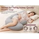 thumbnail image 3 of Almohada de embarazo Momcozy Original en forma de F con capa de aire gris, 3 of 8