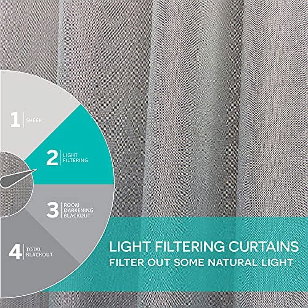 Exclusive Home Curtains Biscayne Indoor/Outdoor Two Tone Textured Grommet Top Curtain Panel Pair, 54x63, Silver