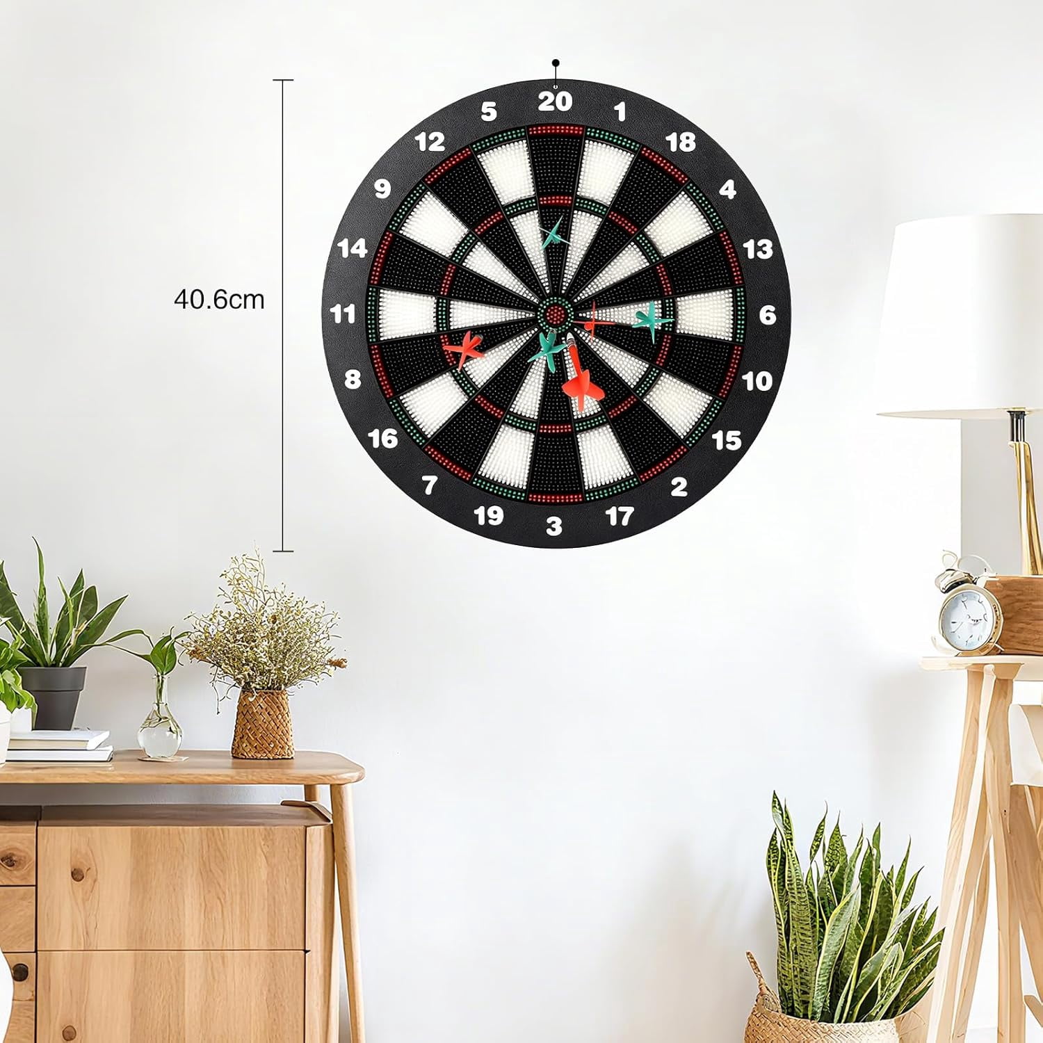 Dart Board For Adults And Kids, Professional Dartboards With 12Pcs Safety Darts, Perfect Dart Game Gifts For Christmas, Parties, Birthdays, Or Celebrations