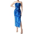 thumbnail image 1 of WILLBEST Vestidos con Curvas para Mujer Vestido Estampado sin Mangas, Ajustado, sin Tirantes y con Abertura Hacia Abajo Grande​​, 1 of 3