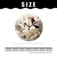 thumbnail image 2 of 12 Inch Wall Clock Battery Operated Silent Clock Decorative for Office, Kitchen, Outdoor, Living Room，Chinese Rooster Oil Painting Watercolor Colorful, 2 of 5