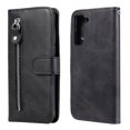 thumbnail image 1 of Estuche de Cuero PU con Cierre para Samsung Galaxy S21 FE 5G , Funda Protectora con Billetera y Correa, 1 of 6