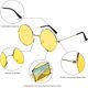 thumbnail image 3 of Gafas de sol redondas unisex Gafas retro de colores Gafas de sol hippies 60s John Lennon Regalo, 3 of 5