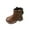 Brown, variant on Ankle Boots for Little and Big Girls Faux Fur Boots Fleece Lined Warm Winter Fashion Footwear Flat Heel Comfortable Sole Lightweight Winter Comfortable Footwear