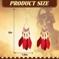 thumbnail image 2 of DESIGNICE 3Pairs Western Earrings,Alloy Cowgirl Earrings,Spring Scent Western Jewelry for Women,6"X1.6",Style2, 2 of 7