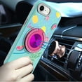 thumbnail image 3 of For Apple iPhone 16e Case, Pattern Design Hybrid with Invisible Ring Stand & Magnetic Back, Shockproof Protective Grip Phone Cover (Pineapple Love Vibe), 3 of 8