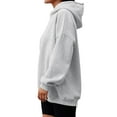 thumbnail image 3 of Hibeli Women Long Sleeve Pullover Oversized Solid Color Hoodie Top Sweatshirts, 3 of 4