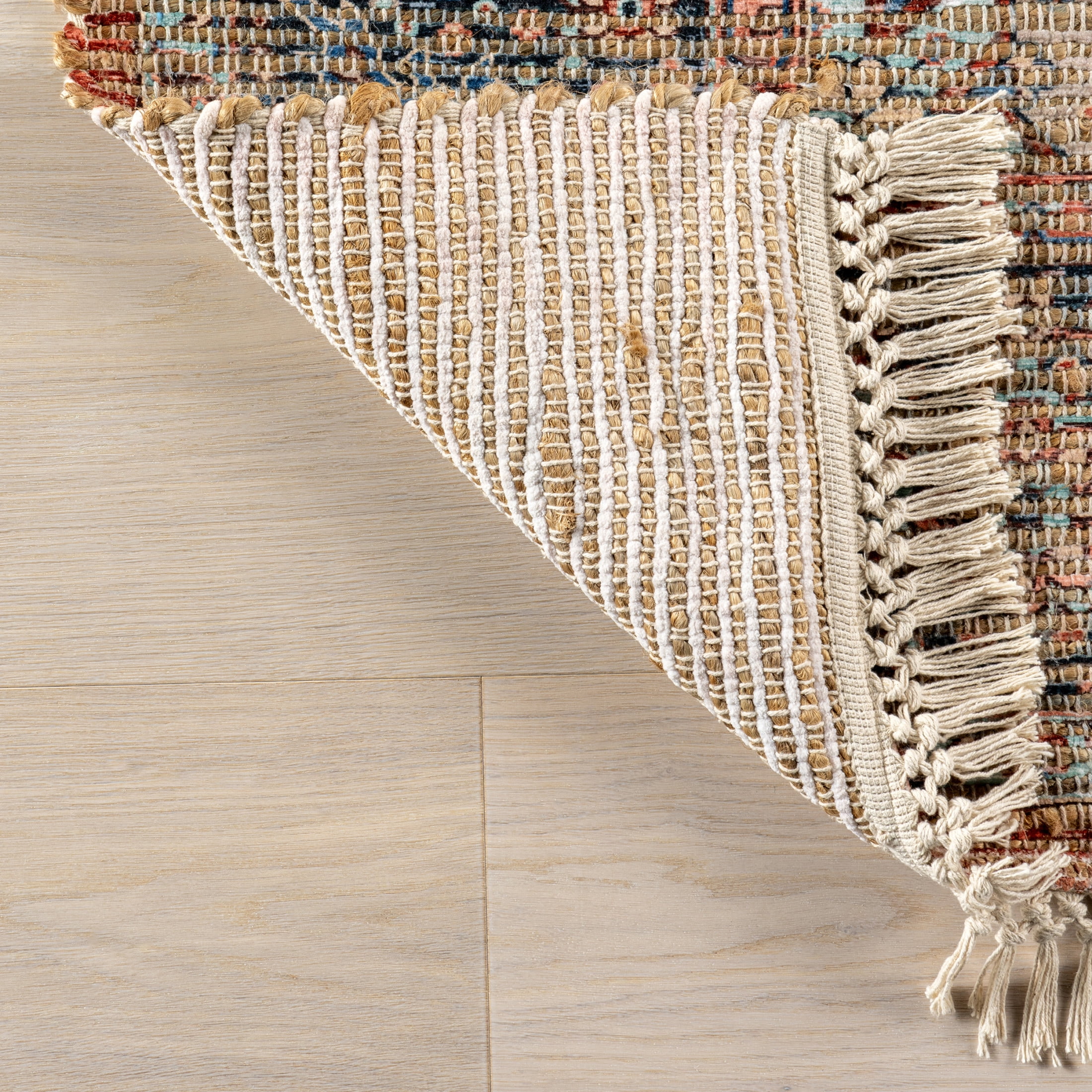 Lennox Persian Medallion Tassel Area Rug, 7' 6" x 9' 6", Luster Multicolor
