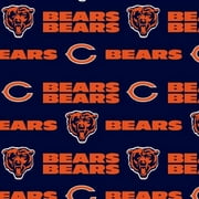 NFL Chicago Bears 58" 100% Cotton Sports Logo Craft Fabric By the Yard, Blue and Orange