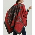 thumbnail image 4 of PIKADINGNIS Women Shawl Wraps Plaid Poncho Blanket Open Front Sweater Cardigan Cape Fleece Scarf Coat, 4 of 6