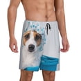 thumbnail image 2 of Sikiie Terrier Takes A Bath With Shower Cap Mens Pajama Shorts, Lounge Pant, Men's shorts，Sleep Pj Shorts for Men-4X-Large, 2 of 6
