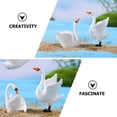 thumbnail image 3 of OUNONA 8Pcs Small White Swan Figurine Decoration Durable Material for Office Garden and Home Display, 3 of 7