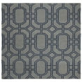 thumbnail image 6 of SAFAVIEH Dhurrie Sebastian Geometric Wool Runner Rug, Grey/Dark Blue, 2'6" x 8', 6 of 10