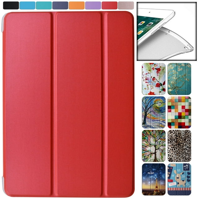 iPad Pro 9.7 Pouces 2016 Étui de Protection A1673 MLMP2LL/A MM172LL/A MLMN2LL/A MLMQ2LL/A A1674 A1675 MLMW2LL/A MLMX2LL/A MM192LL/A MLMV2LL/A MLN02LL/A MLMY2LL/A MLN12LL/A MLPW2LL/A MLPY2LL/A - Rouge