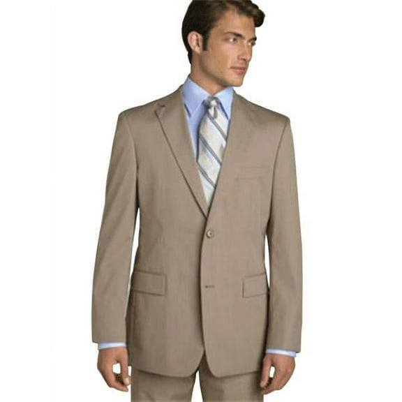 Mens Classic Business Tan ~ Beige~Sand~Mocca 2 Button Business ~ Wedding 2 Piece S