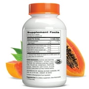 Botanic Choice Chewable Papaya Enzyme Tablets 49 mg. Digestive Herbal Supplement, 180 tablets