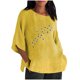 thumbnail image 1 of Camiseta de Manga Corta de la Mujer Casual Cuello Redondo Impresión Superior, Camiseta Ligera para Diario, Fiesta Y Todas las Estaciones, 1 of 4