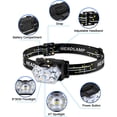 thumbnail image 3 of Linterna frontal LED, linterna frontal ultrabrillante con 6 modos, luz frontal liviana con correa ajustable, linterna frontal impermeable IPX5 ideal para acampar para adultos, 3 of 5