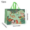 thumbnail image 3 of Taicans 12Pcs Large Non-Woven Christmas Gift Bags - Waterproof Holiday Tote Bags (12.99x9.84x6.69in),Foldable & Reusable for Party Favors,Shopping & Secret Santa Gifts, 3 of 5