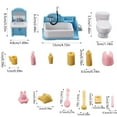 thumbnail image 3 of Usloyux Kids Toys Under $5 Dollhouse Simulation Mini Washroom，Model Plastic Doll House,Miniature Bathroom Toys Scene Props for Kids Pretend Play, 3 of 6