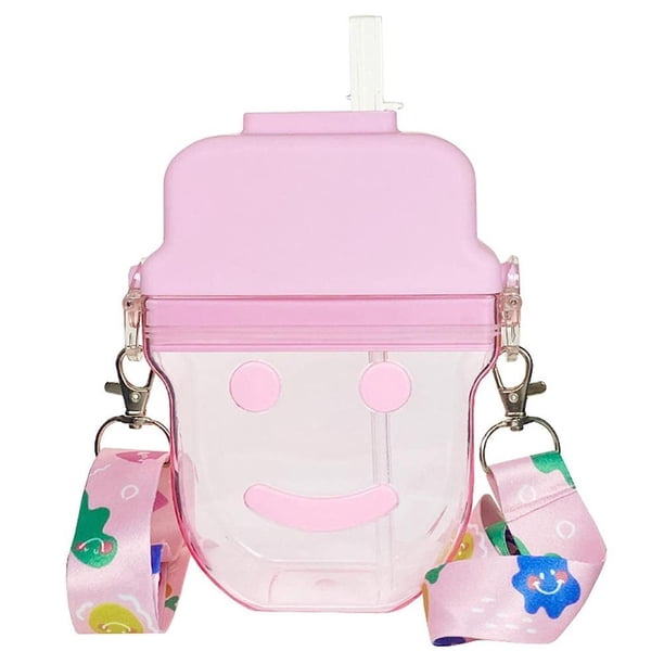 Bonitas Botellas De Agua Para Beber Con Forma De Helado, Botellas De Agua Para Beber Con Pajitas Y Jarra De Agua Con Correa Ajustable Para El Hombro Serendint BA001281-04