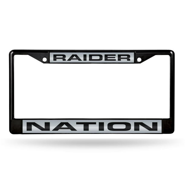 Las Vegas / Oakland NFL Raider Nation Black Metal Laser Cut Raiders License Plate Frame