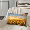 thumbnail image 5 of Zufioo Beautiful Golden Sunflower Field Print Double-Sided Throw Pillow Cover, Pillow Protector Home Decor - With Hidden Zipper, Suitable for Bedroom, Living Room, Car Interior-20"x30", 5 of 6