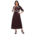 thumbnail image 2 of Moomaya Short Sleeve Printed Summer Kurti A-Line Tunic Dresses For Women, 2 of 5