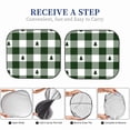 thumbnail image 6 of Naloa Green White Christmas Tree Lumberjack Plaid 2 Piece Foldable Car Sun Shades, Car Windshield Sunshade, Front Window Sunshade for Car, Truck, SUV - Small, 6 of 7
