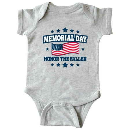 

Inktastic Memorial Day Honor The Fallen with American Flag Gift Baby Boy or Baby Girl Bodysuit