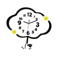 thumbnail image 4 of Reloj de pared,Reloj de pared decorativo para baño y dormitorio.,Reloj de pared de nubes silencioso y sin tictac,Reloj acrílico ligero,fácil de leer y versátil.,Reloj negro para decoración, 4 of 8