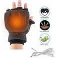 thumbnail image 2 of Guantes calefactables sin dedos con puerto USB, guantes térmicos de medio dedo., 2 of 5
