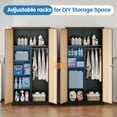 thumbnail image 5 of Fesbos Metal Storage Cabinets Locker with Lock Door, 72'' Clothing Coat Steel Storage Freestanding Wardrobe for Office, Home, Employee,Gym,Fire Department, 5 of 10