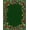 Dark Green, Pattern 16, variant on ODIKA 8'x10' Washable Area Rug Round Leaves Rings Festive Botanical Snake Motif Border Circle for Dining Room, Large Office, Lounge, Non-Slip Chair-Friendly Mat