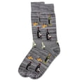 thumbnail image 3 of MeMoi Men's Wine and Cheese Bamboo Blend Novelty Crew Sock - Mens - Male, 10-13, Asphalt Marled, 3 of 6