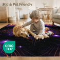 thumbnail image 4 of ODIKA 8'x10' Washable Area Rug Astronaut Nebula Motif Arcade Fireworks Anime Cyber Refined Structured for Living Room, Under Sectional, Family , Durable, Non-Slip, 4 of 7