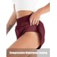 thumbnail image 3 of Pantalones cortos deportivos de secado rápido para mujer, con cintura elástica y bolsillos para entrenamiento. Pantalones cortos deportivos para correr con bolsillos con cremallera para entrenamiento, 3 of 4