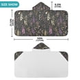 thumbnail image 4 of Yayeee Kids Hooded Towel with Hand Pockets Beach Soft Absorbent Bath Wrap 50 x 23.5 inch, Purple Floral Pattern, 4 of 5