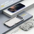 thumbnail image 7 of ELEHOLD for iPhone Air Rugged Case,Hybrid Hard PC Silicone Magnetic Rugged Stand Cover Compatible with Mag Safe Accessories Heavy Duty Shockproof Protective Phone Case,Grey, 7 of 7