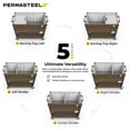 thumbnail image 3 of Permasteel Party Cooler with Divider, Spacious 80-Qt Capacity, Chills 36hrs, Rolling Ice Chest for Indoor and Outdoor Entertainment, Wood Grain Finish, Brown, 3 of 11