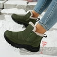 thumbnail image 7 of Rokment Womens Winter Snow Boots with Fleece Lined Thermal Cold Weather Platform Low Heel Non Slip Nursing Walking Work Ankle Booties Green Size 9, 7 of 7