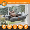 thumbnail image 4 of K&H Pet Products EZ Mount Window Hammock Cat Perch Kitty Sill Window Bed Gray 23 X 12 X 9 Inches, 4 of 8