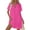 Hot Pink, variant on Women's Swimsuit Cover Up Shirt V Neck Short Sleeve Bathing Suit Coverups Summer Beach Cover Ups, 2XL