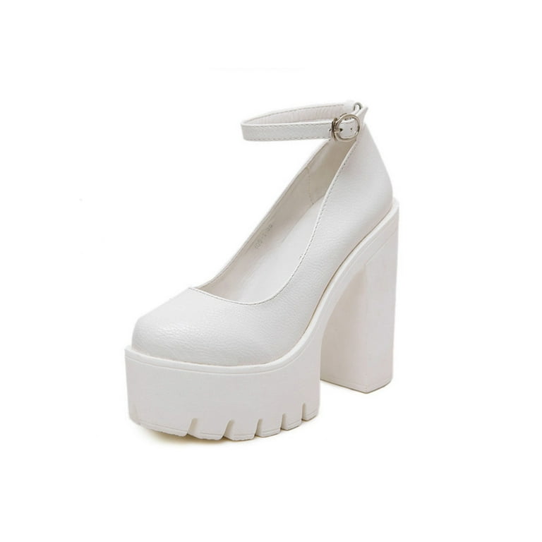 Lacyhop Women Wedding Comfort Pumps Chunky Block Heel Dress Pump