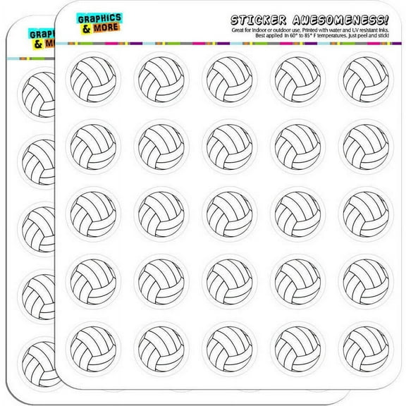 Cartoon Volleyball 50 1" Planner Calendar Scrapbooking Crafting Stickers