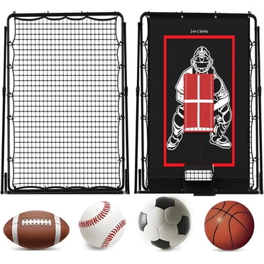 Riedhoff 2-in-1 Baseball Pitching Target and Rebound Net, 5 x 3.7 ft, Multi-color